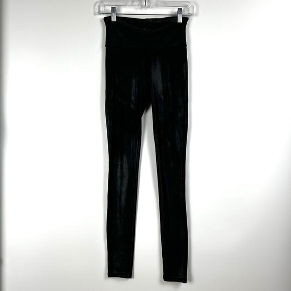 Spanx SPANXshape™ Faux Leather Leggings Black Slimming Power Waist Womens Size S - Picture 3 of 10